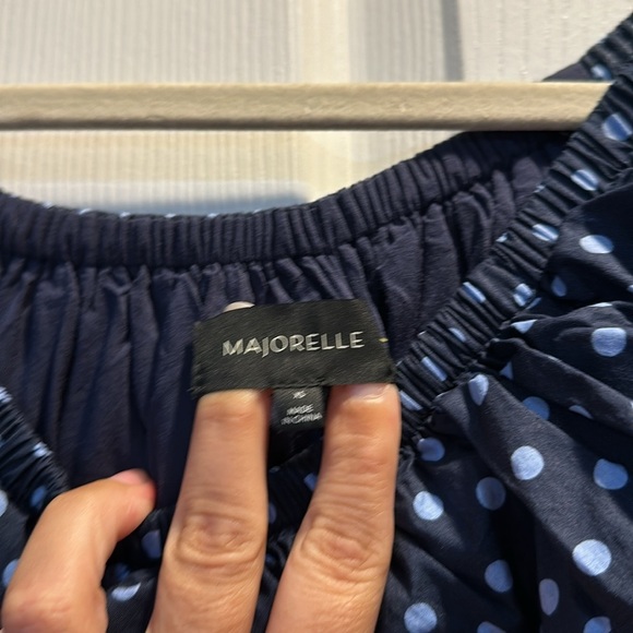 NEW! Majorelle Judah Polka Dot Off Shoulder Ruffle Top XS Cottagecore - Picture 3 of 7